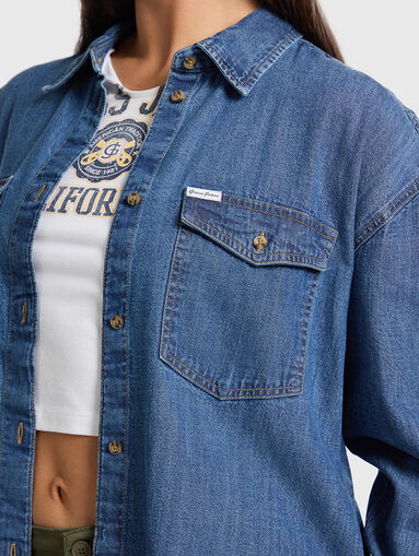 Oversized denim shirt - 4