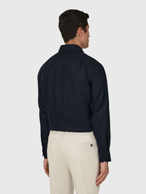 Dark blue long-sleeved shirt - 3