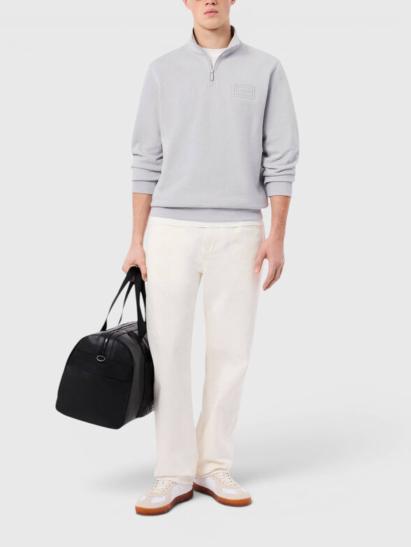 Cotton sweatshirt with zipper - 1