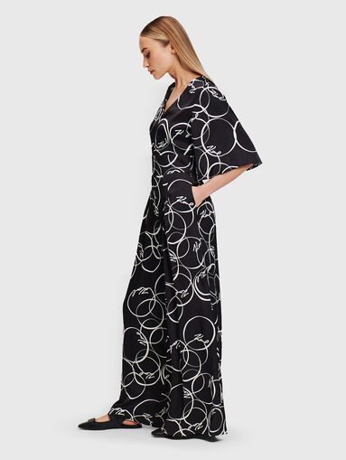 Viscose jumpsuit with logo print - 3