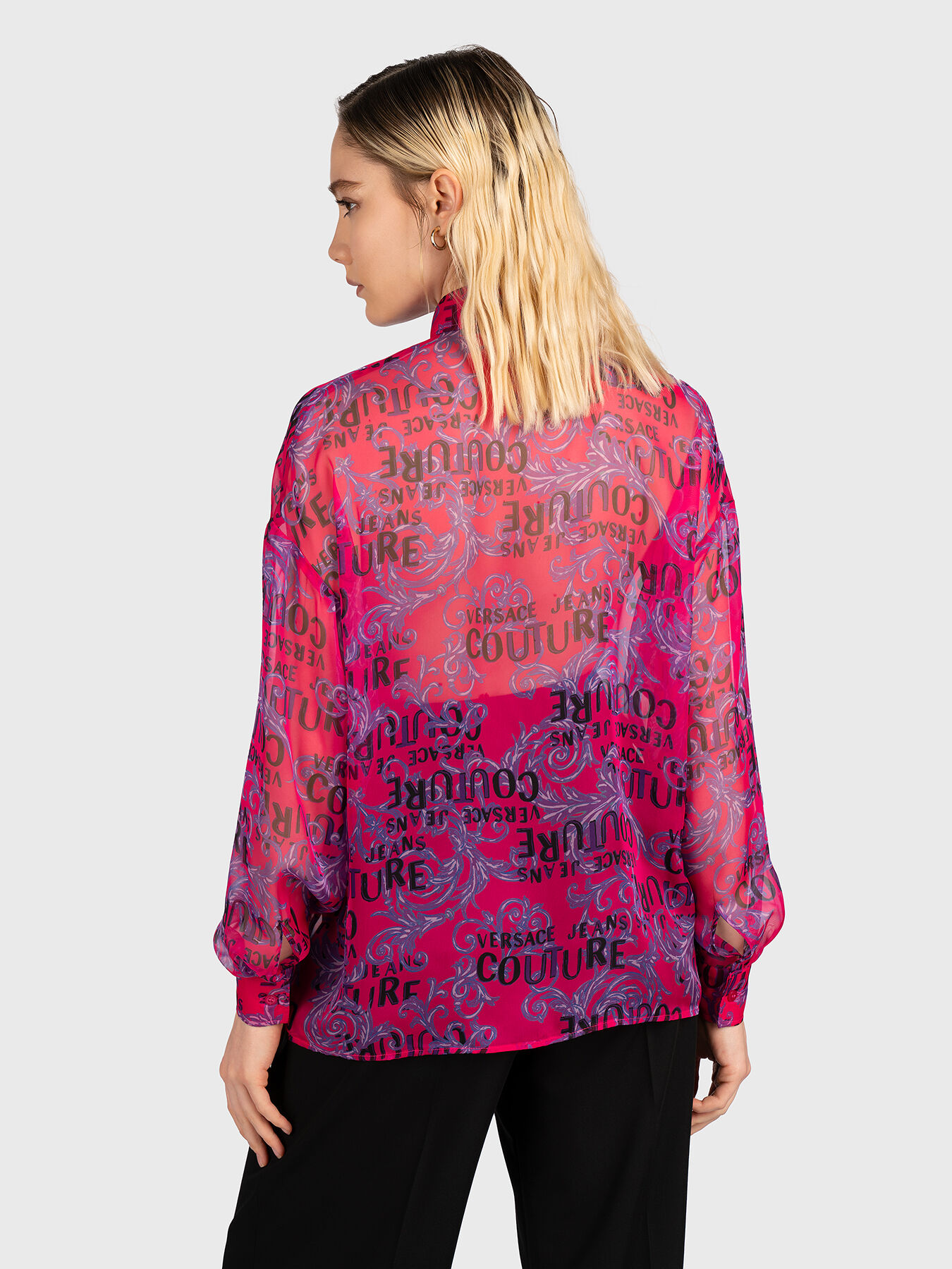 Shirt with monogram baroque print brand VERSACE JEANS
