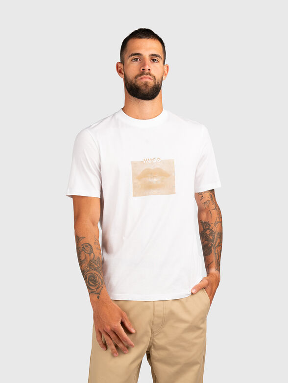 Cotton T-shirt with accent print - 1