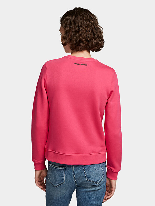 Cotton sweatshirt with graphic logo print - 4