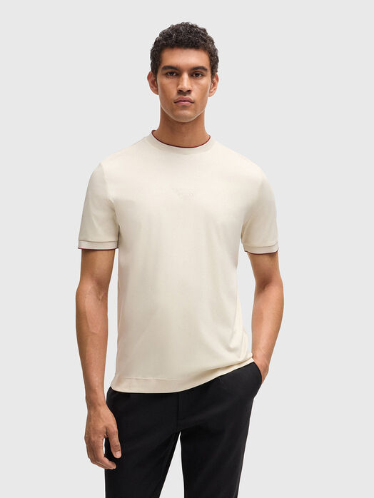 T-shirt with logo embroidery