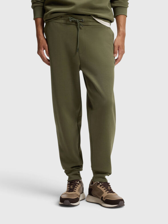 Cotton blend sweatpants with a monogram logo - 1