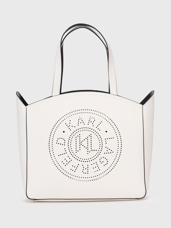K/CIRCLE perforated bag in white  - 1