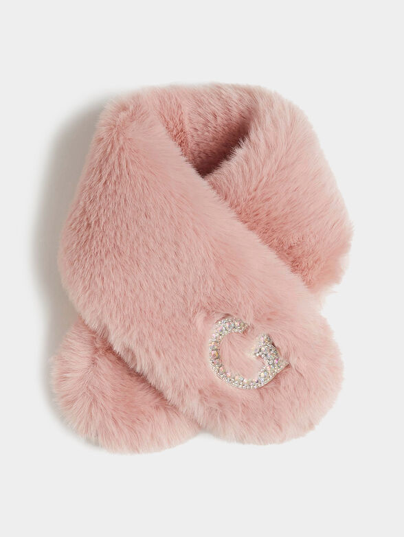 Faux fur scarf brand GUESS —