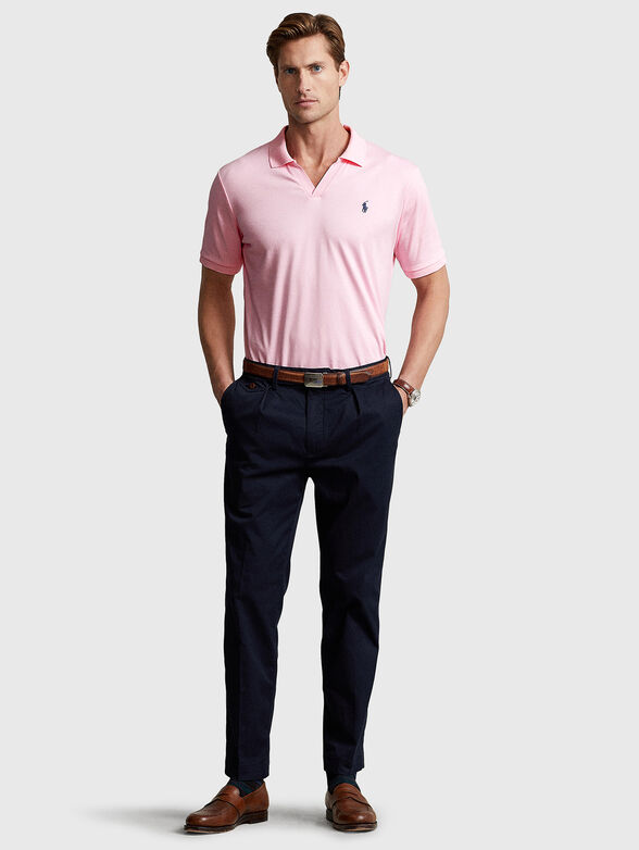 Pink V-neck Polo-shirt - 2