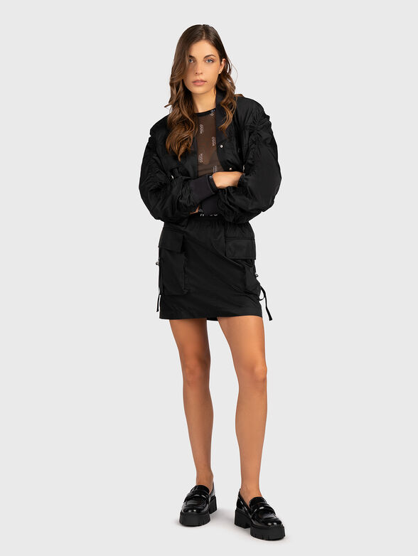 Skirt with cargo pockets and logo accent - 4