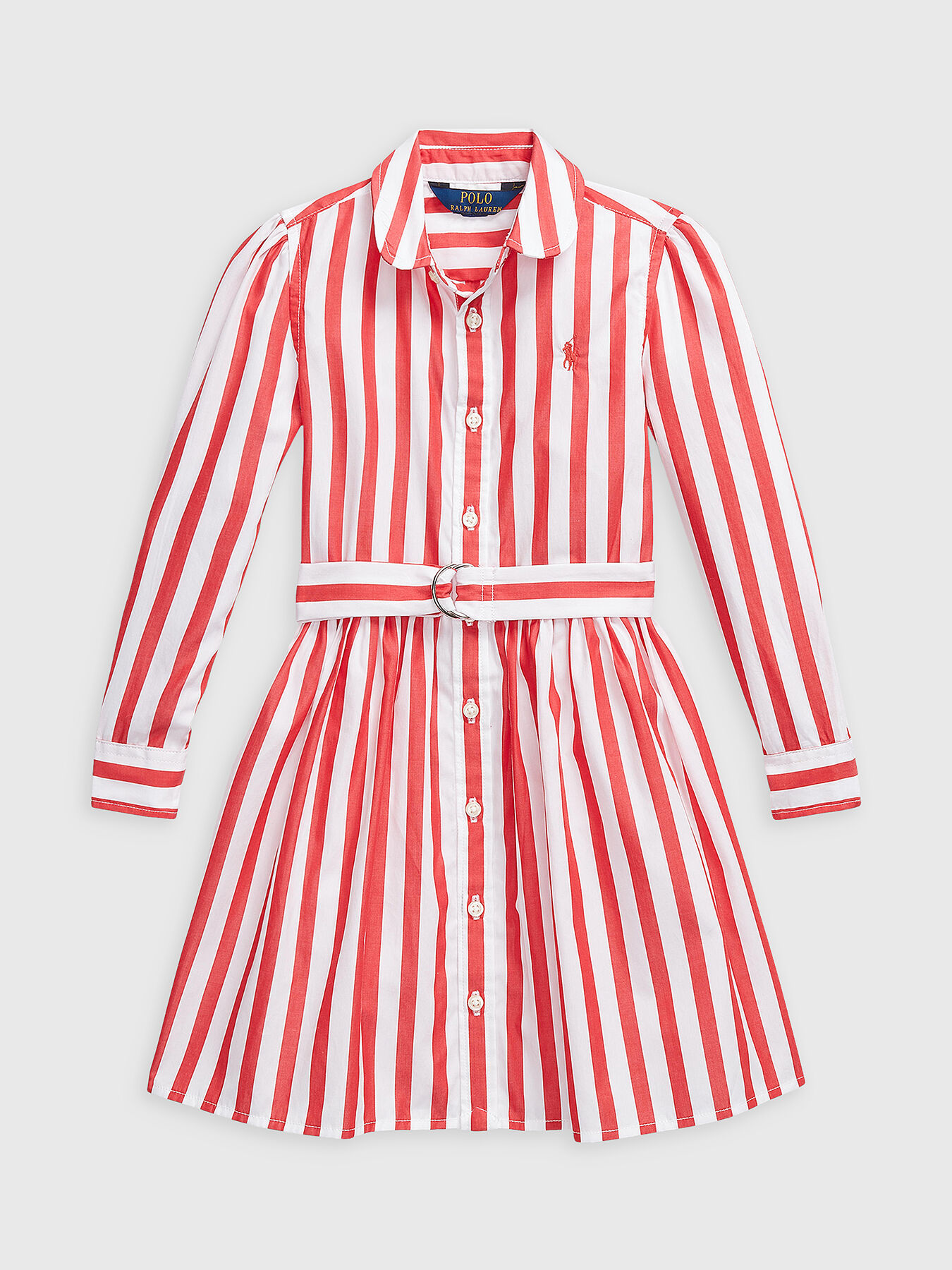 Ralph lauren pink and white striped dress best sale