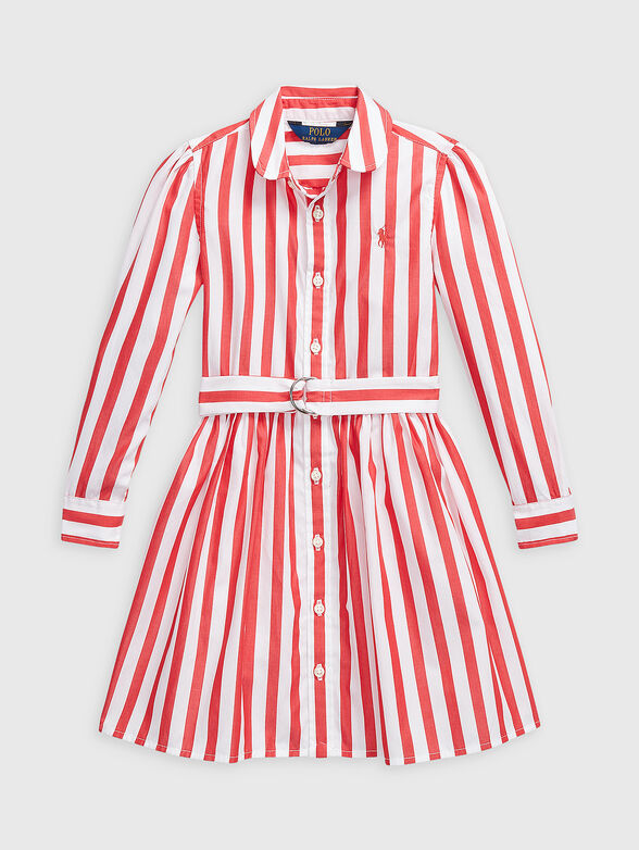 Striped dress with belt - 1