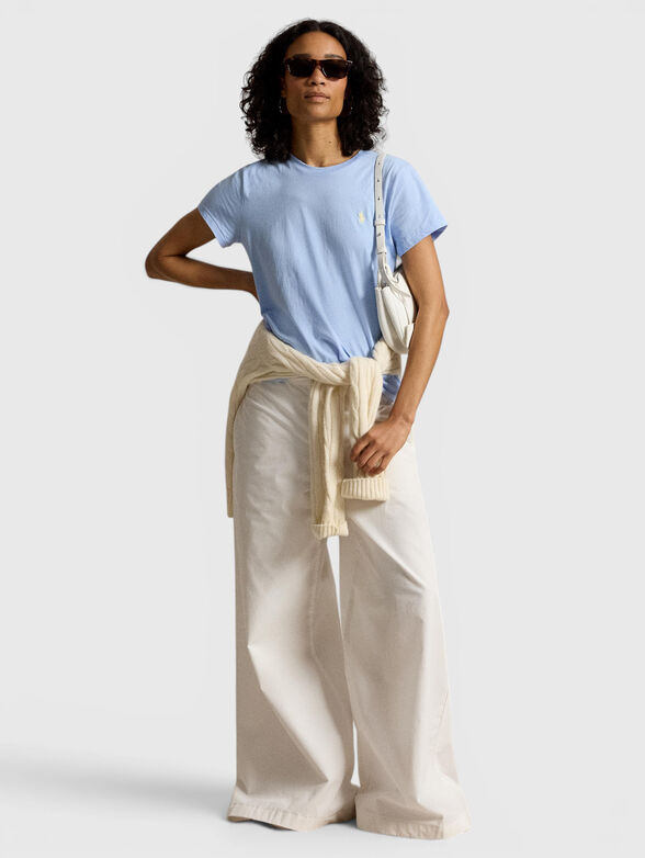 Cotton T-shirt with embroidered logo  - 6
