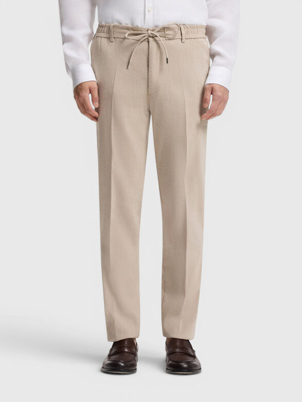 Linen-blend trousers - 1