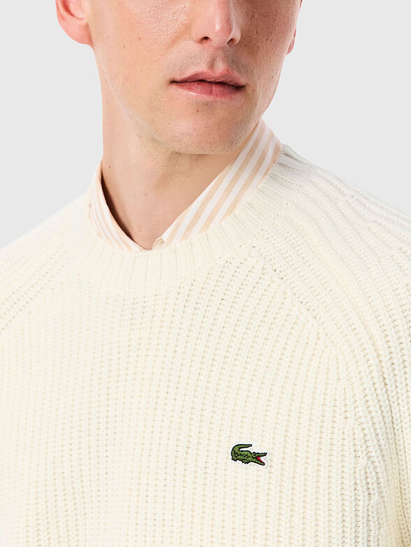 Wool crew neck sweater - 4