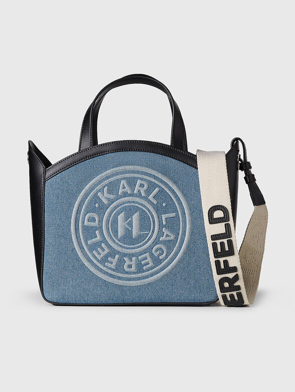 K/CIRCLE denim bag with logo accent - 1