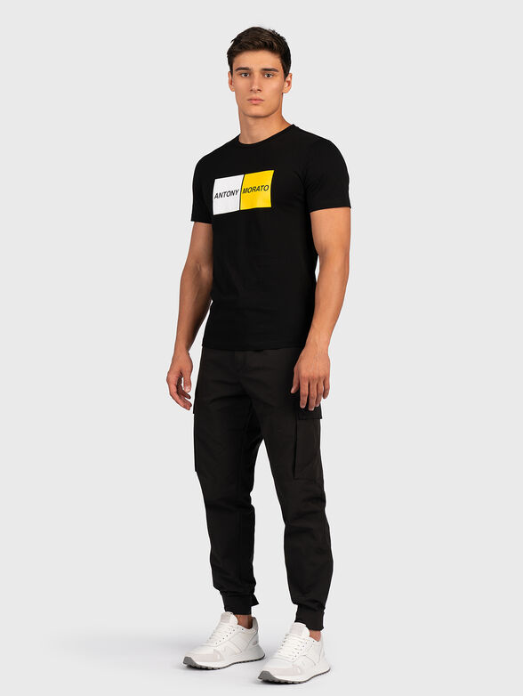 Black T-shirt with logo print - 2