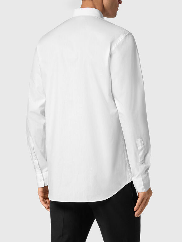 Logo patch shirt in black  - 3