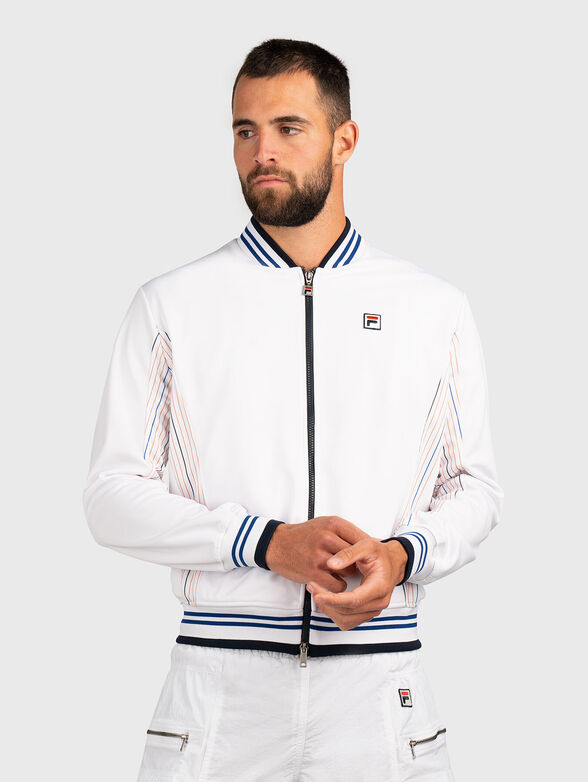 Jacket with accent collar and logo detail - 1