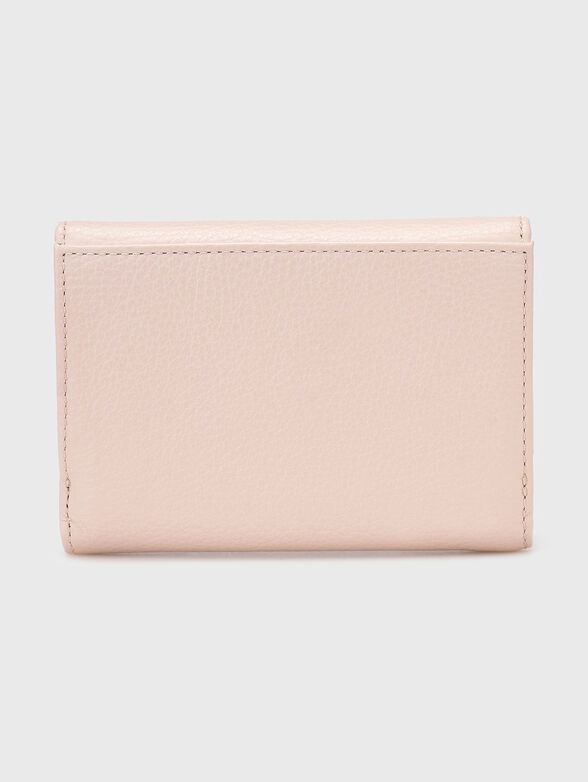 Leather wallet in beige - 2
