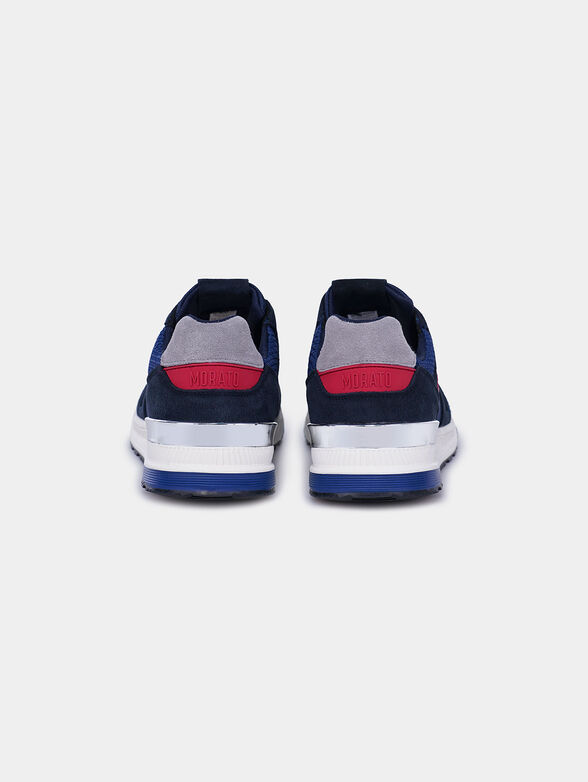 Navy sneakers with suede details - 4