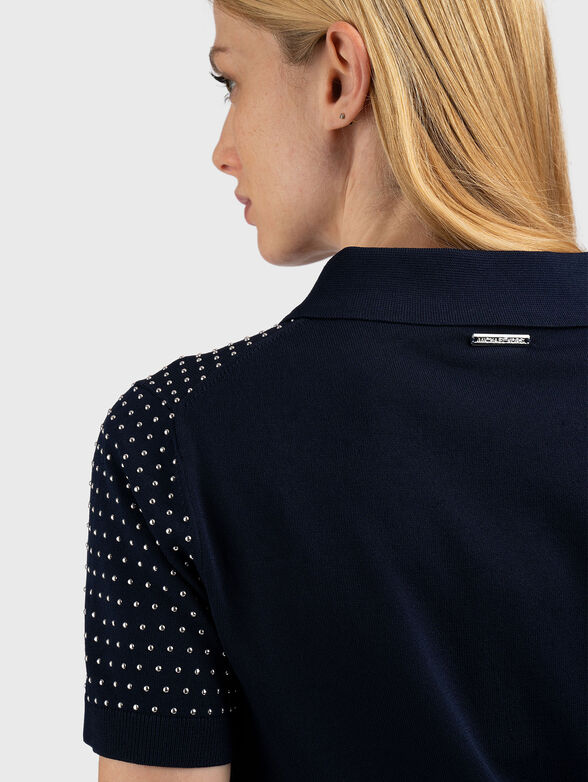 Studded knit polo shirt - 4
