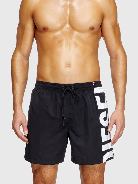 Beach shorts with logo accent - 1