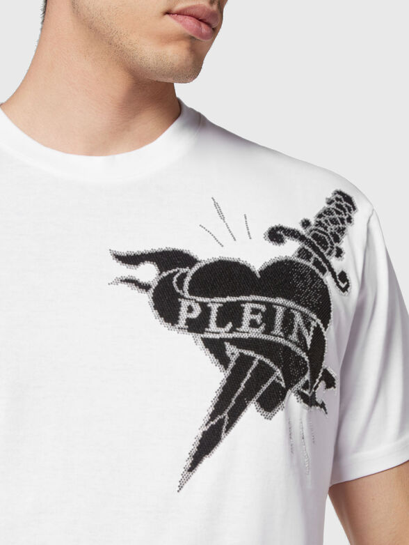 T-shirt with applied rhinestones - 4