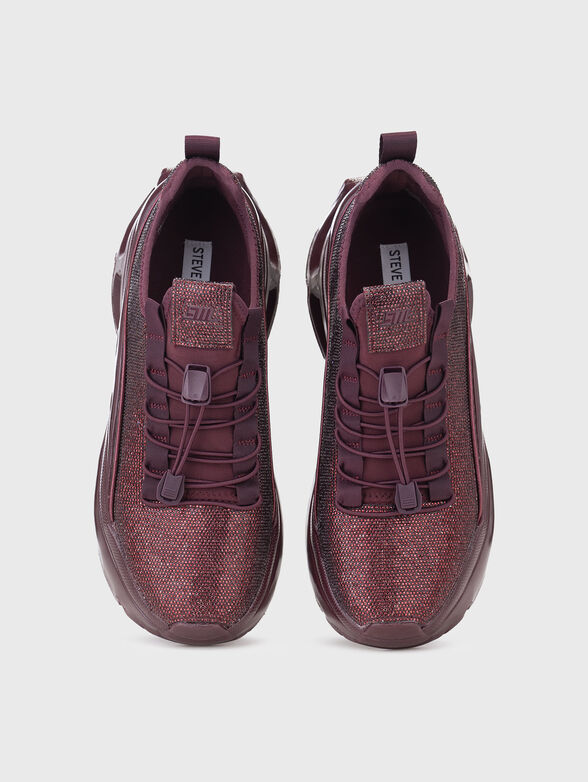 Black sports shoes with rhinestones - 6