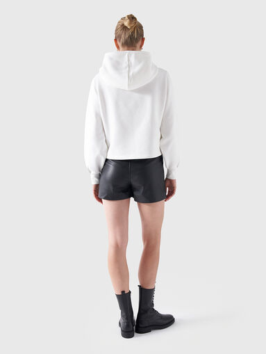 White sweatshirt in cotton blend - 3