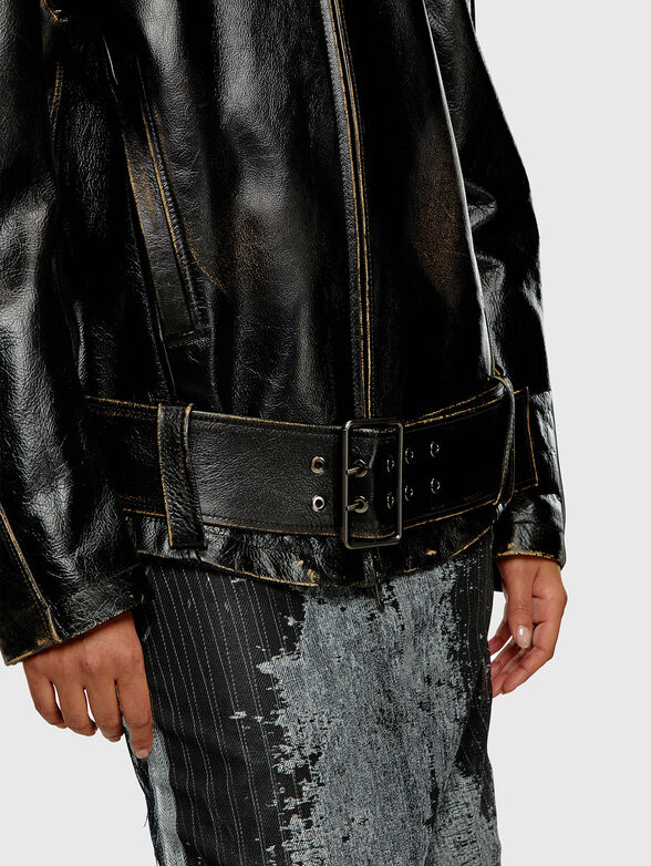 L-MARGY leather oversized jacket - 5