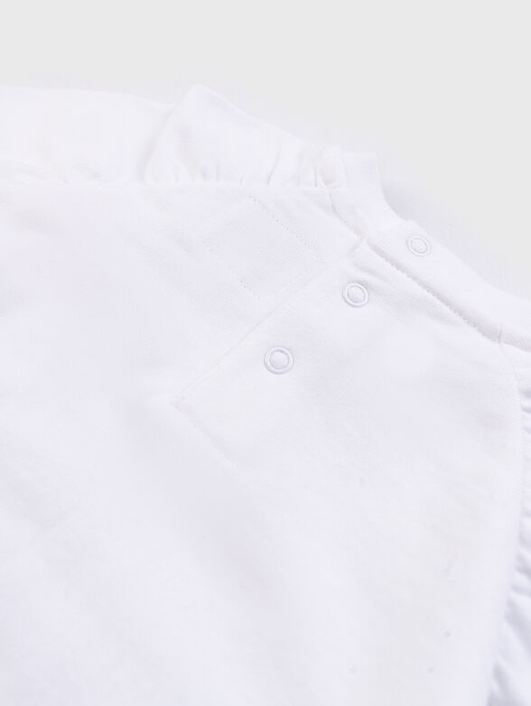 White sweatshirt with accent print  - 3