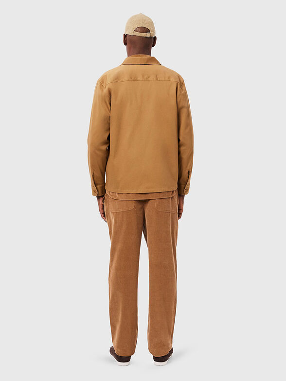 Straight fit corduroy trousers with elastic waist - 2