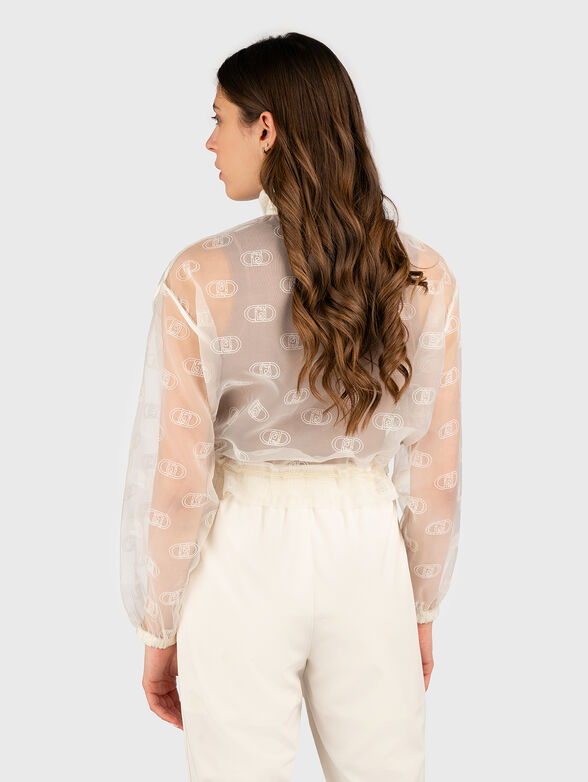 Jacket with sheer effect and pockets - 2
