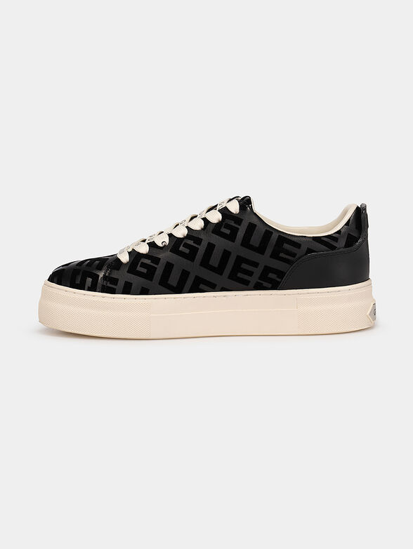 Black sneakers with branded laces - 4