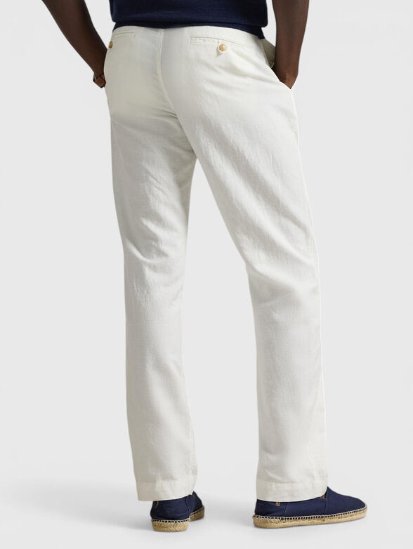Straight-leg cotton and linen pants - 2