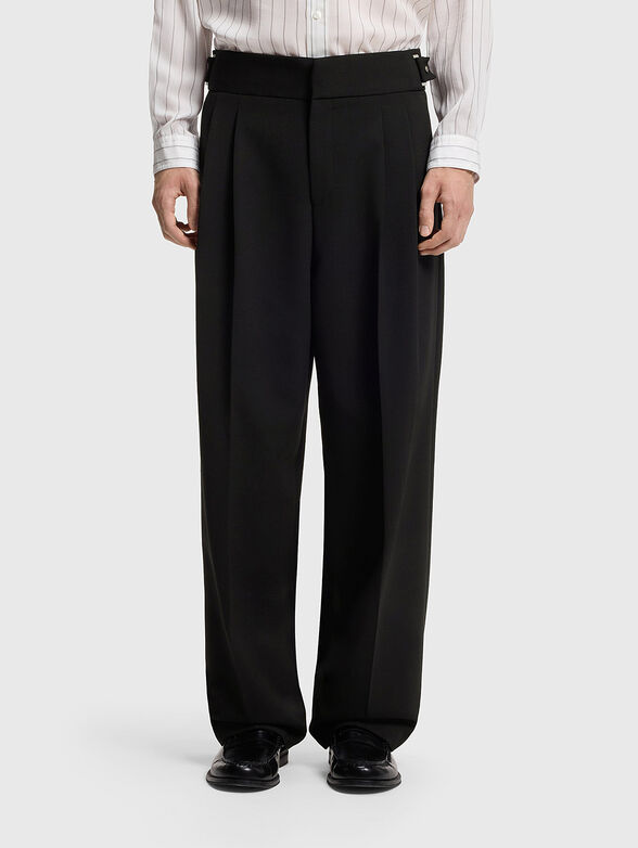 Тrousers with adjustable waistband and wool blend - 1