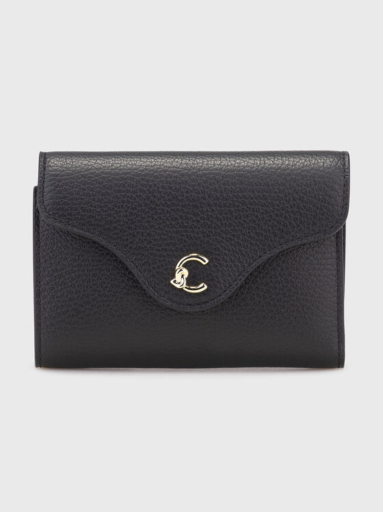 Портмоне от естествена кожа с лого - 1