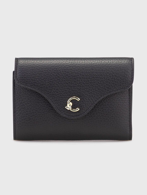 Leather wallet with logo - 1