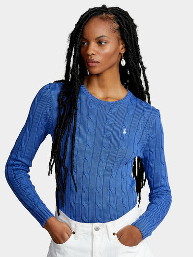 JULIANNA dark blue cotton sweater - 1