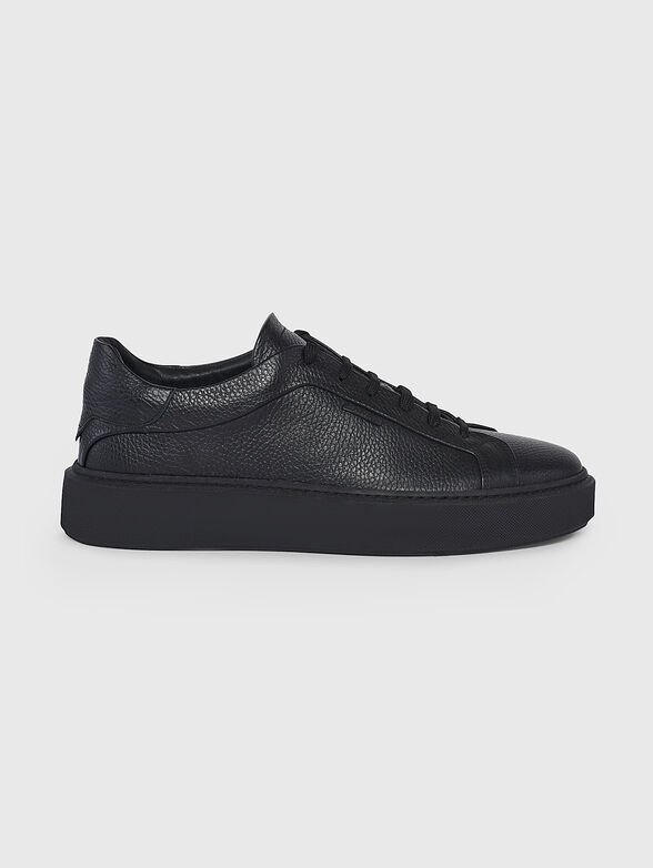 ARTEM black leather sneakers - 1