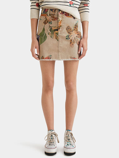 DAVOS mini skirt with floral print - 3