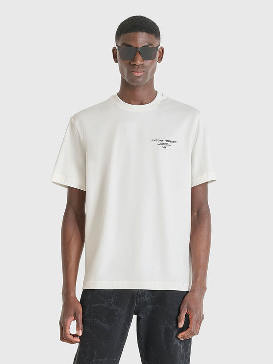 Памучна тениска с акцентен гръб - 1