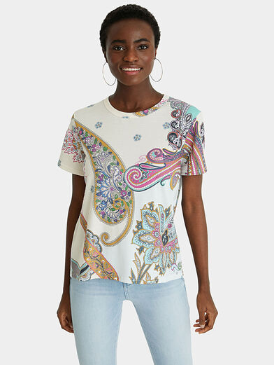 T-shirt with paisley print - 1