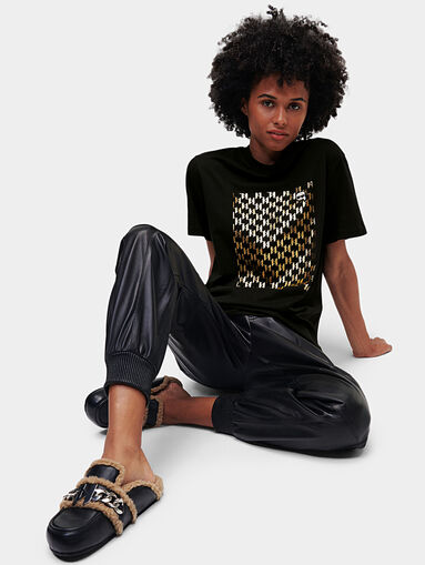 K/IKONIK T-shirt with gold monogram logo print - 5