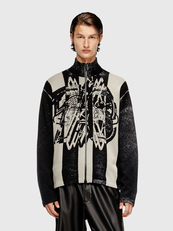 K-OLIBA-JKT cotton cardigan with zip and logo - 1