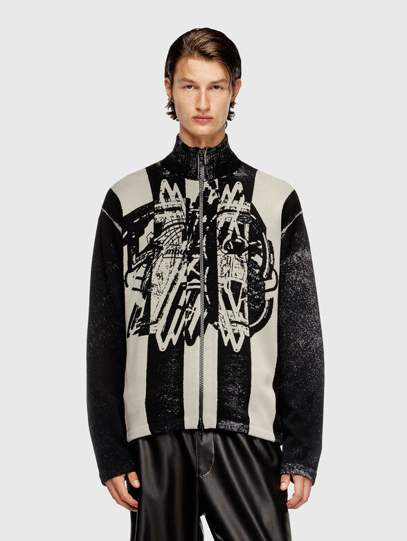 K-OLIBA-JKT cotton cardigan with zip and logo - 1