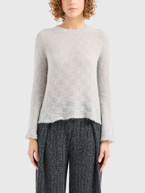 Sweater with oval neckline - 1