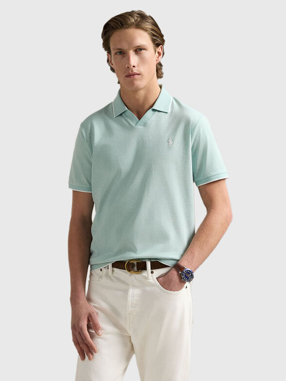 Short sleeved jacquard polo shirt - 1