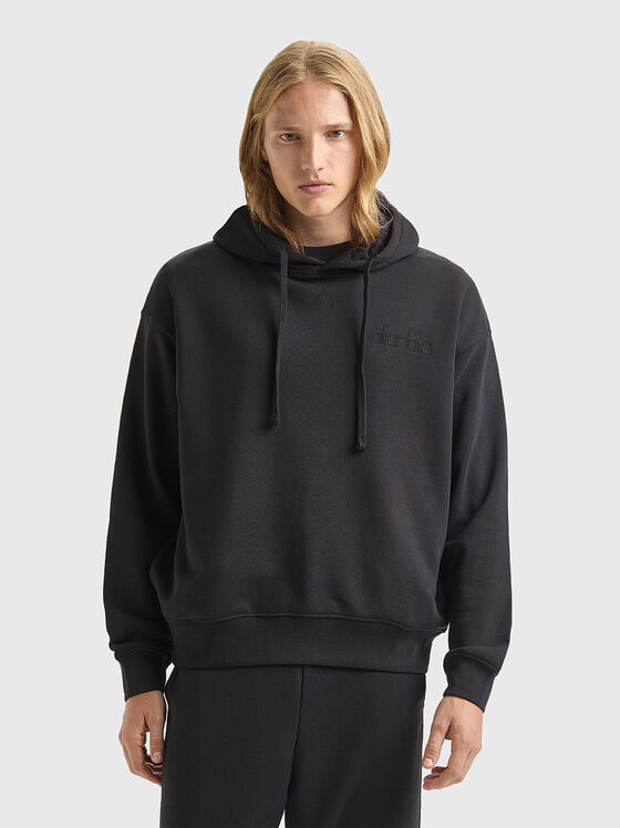 Black sweatshirt with logo  - 1