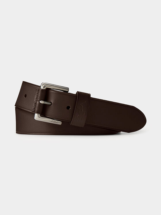 Leather belt in brown - 1